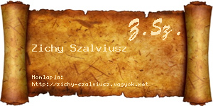 Zichy Szalviusz névjegykártya